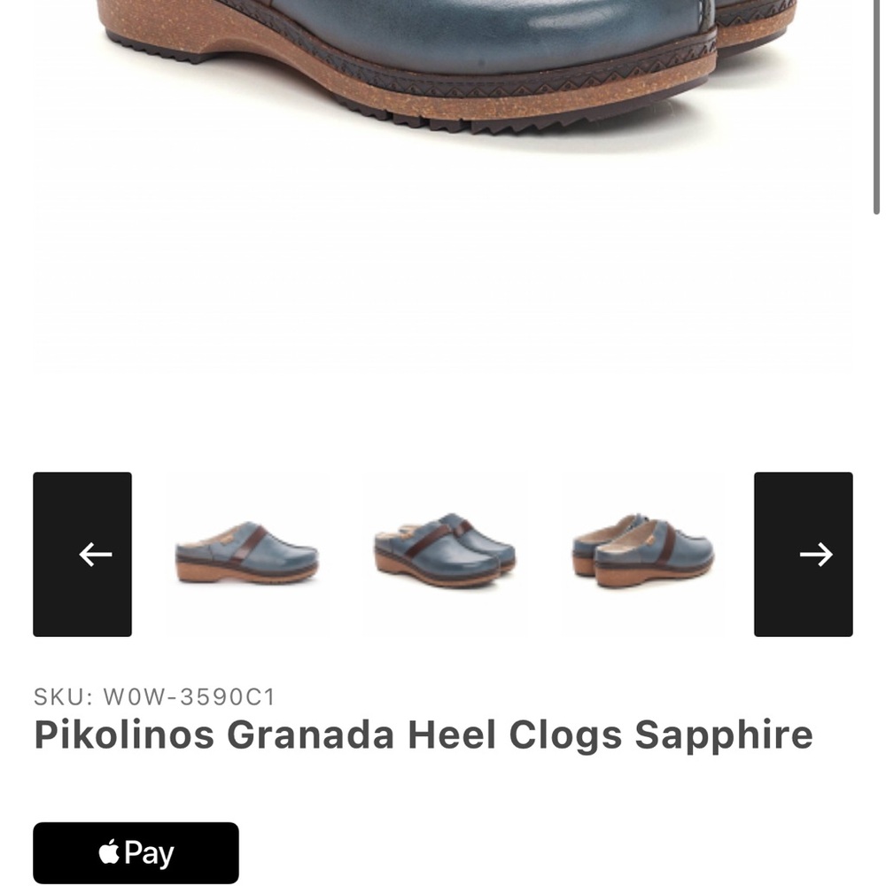 PIKOLINOS GRANADA HEEL CLOGS SAPPHIRE